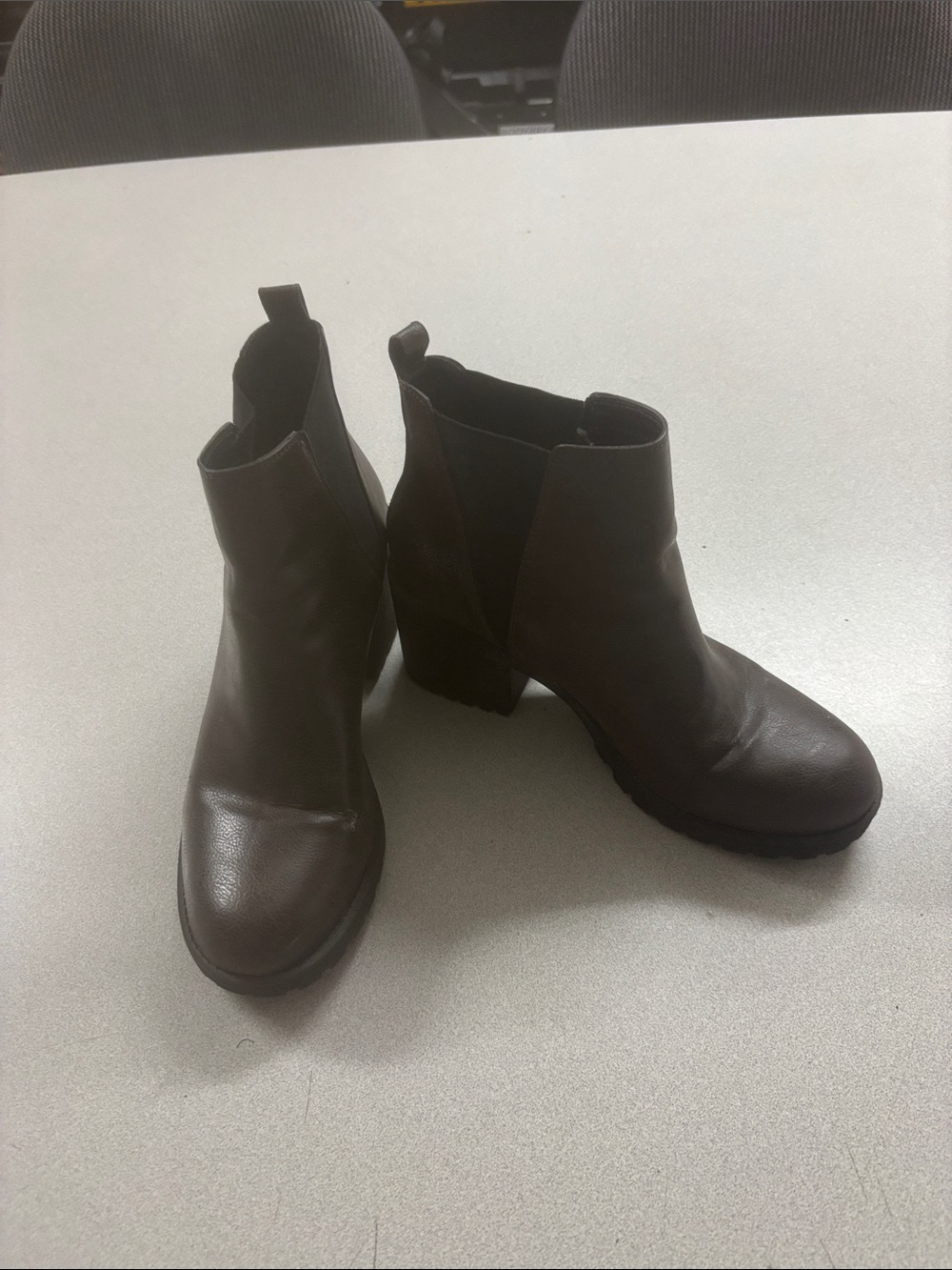 Dirty Laundry Brown Chelsea Block Heel Ankle Boots